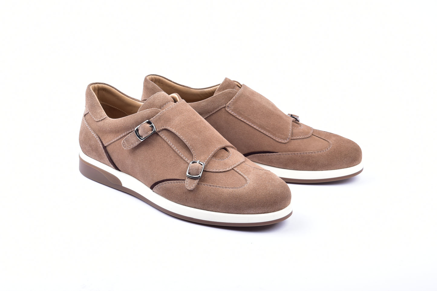 C001501-6000 Camel Suede Monkstrap Sneaker