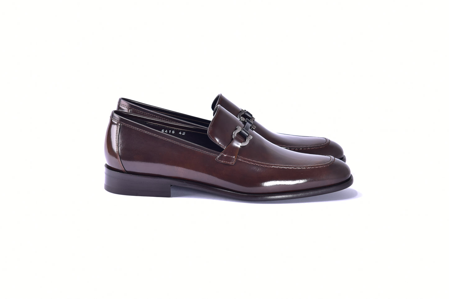 C0432-6415 Lux Calf Buckle Loafer- Brown