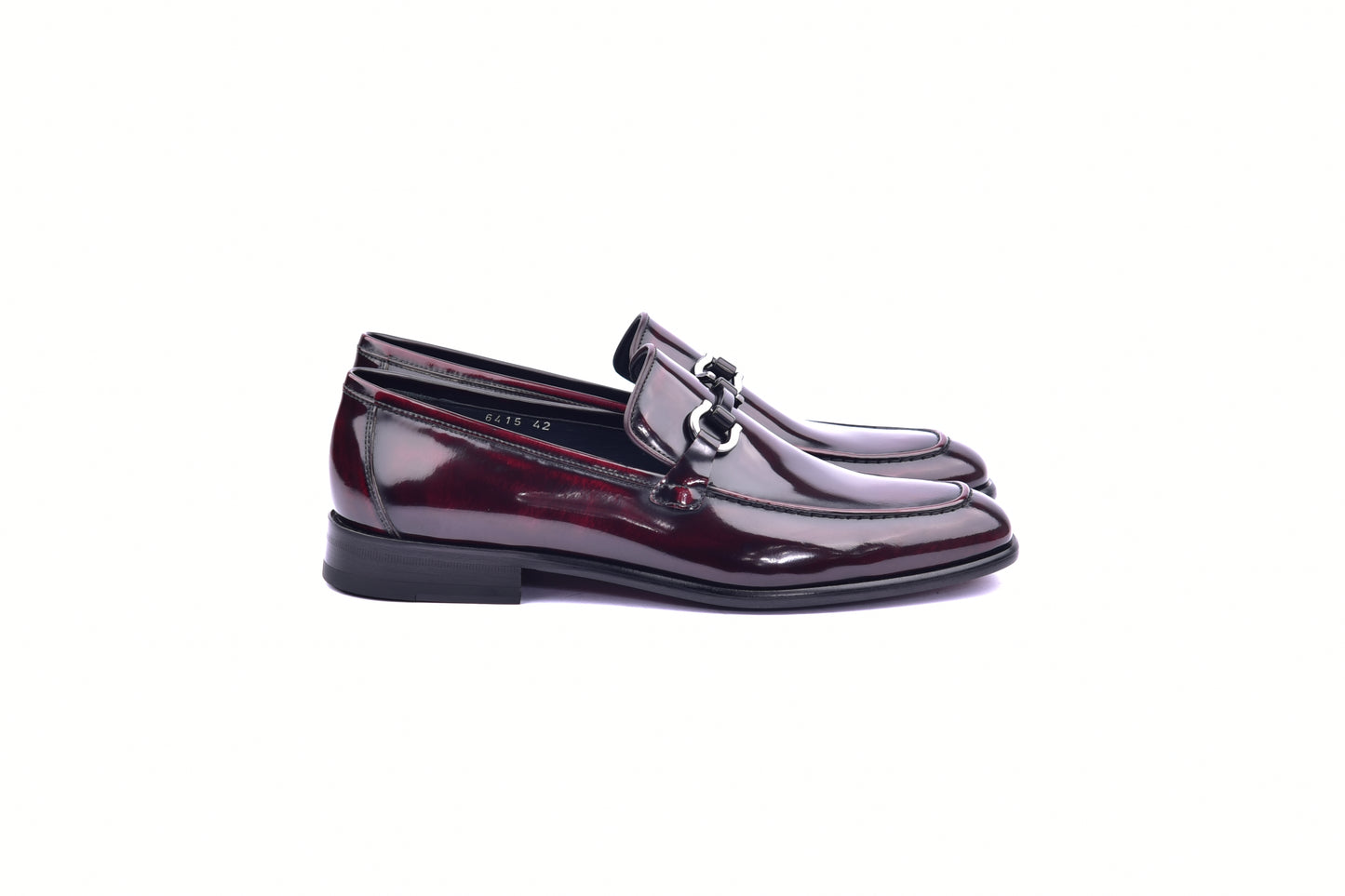 C0431-6415 Lux Calf Buckle Loafer- Burgundy