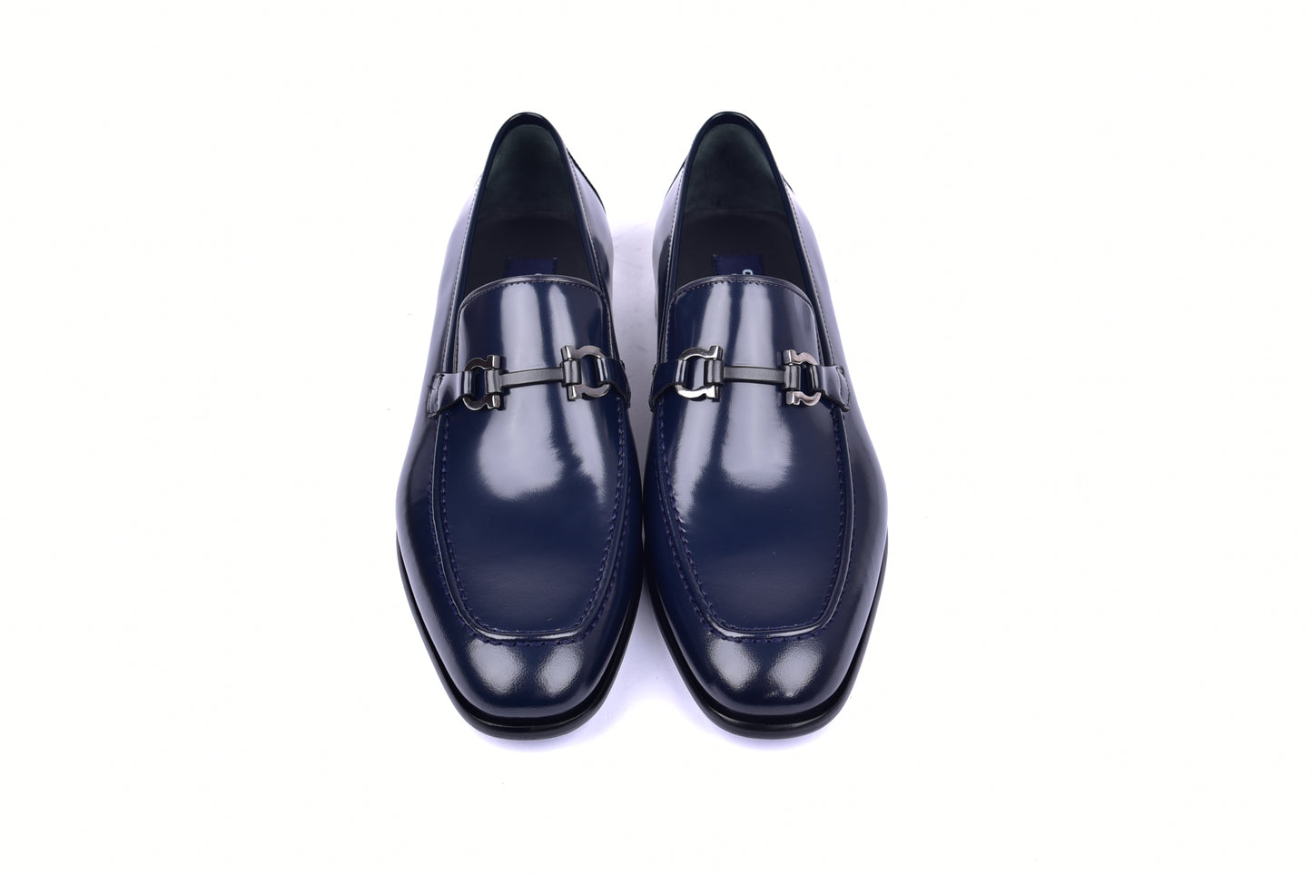 C0433-6415 Lux Calf Buckle Loafer- Navy