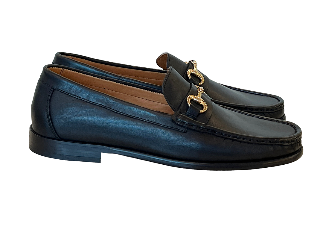P000611-6444 Black Classic Bit Buckle loafer