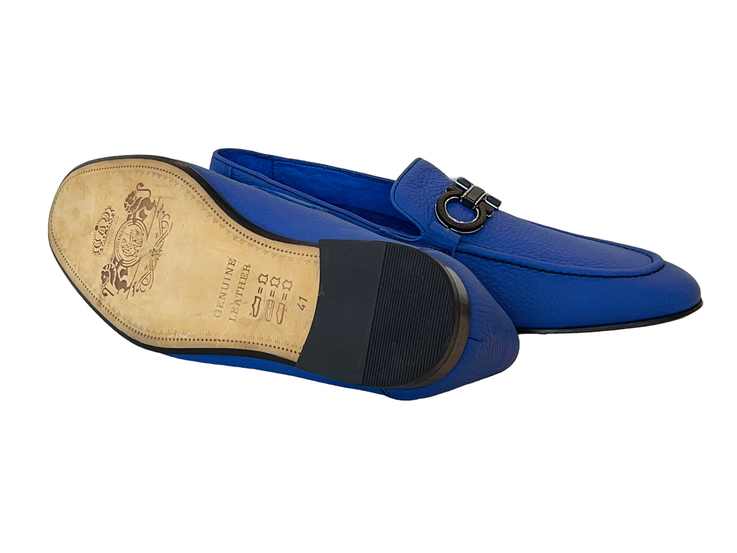 P00065-6472 Blue Sax Bit Buckle loafer