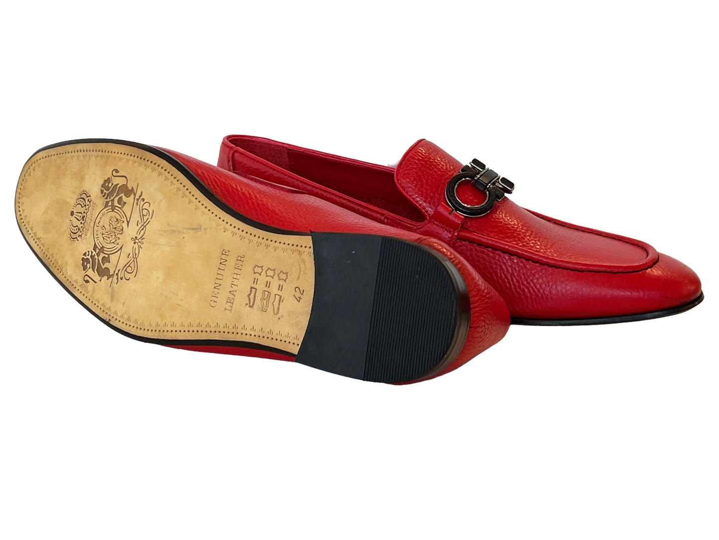 P000653-6472 Red Bit Buckle loafer