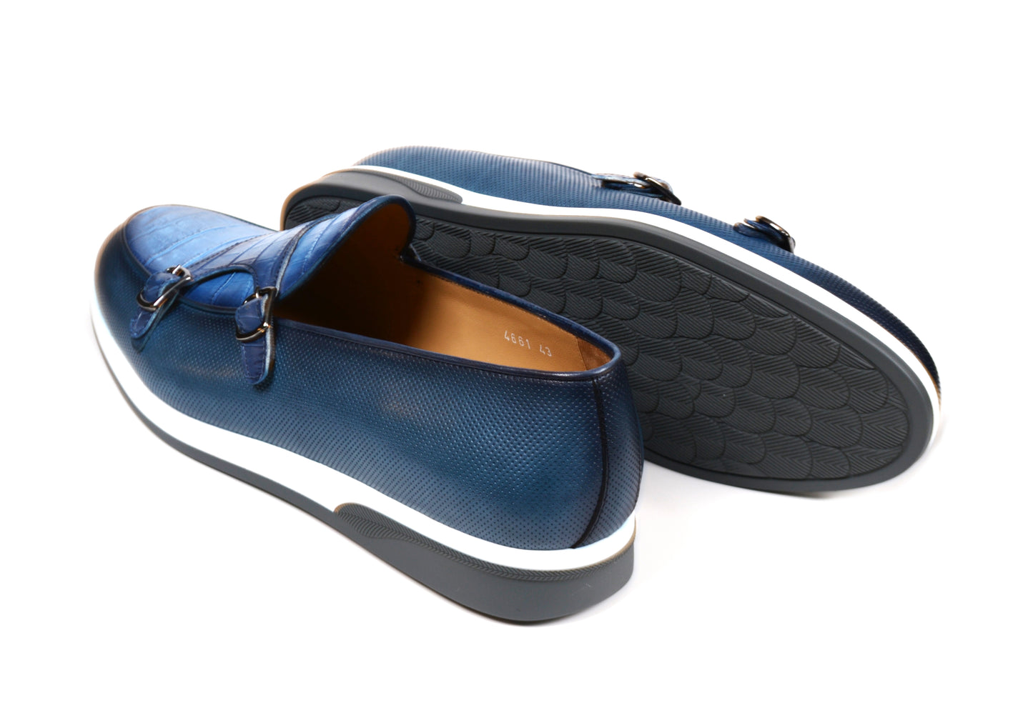 C0017-4661SP Double Monk strap loafer-Blue
