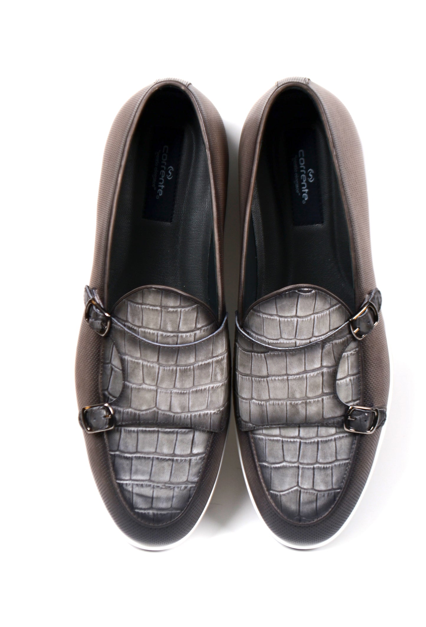 C0016-4661SP Double Monk strap loafer-Grey