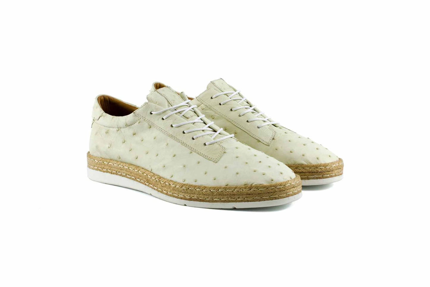 P010 Monaco Genuine Ostrich Sport- Bone